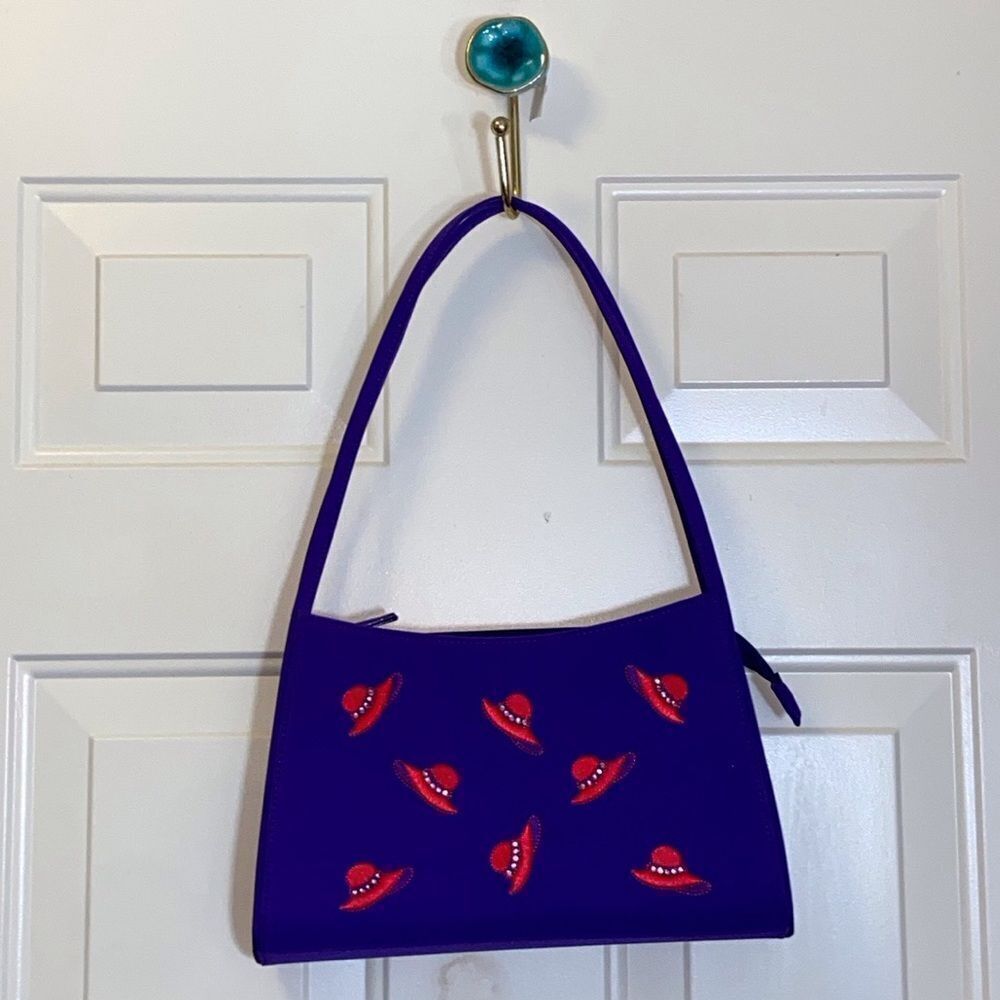 Sandol Living Fashion Purple Red Hat Shoulders Bag